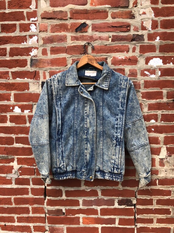 denim jacket with zipper front