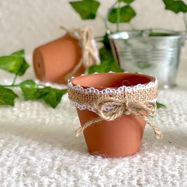 Small Ceramic Flower Pot Farmhouse Decor Miniature Shelf Outdoor Party Centerpiece Baby Shower Country Cottage Metal Bucket Galvanized Pail