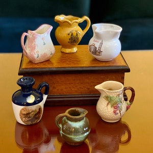 Crémiers à lait en céramique Mini pichets oiseaux petit déjeuner café condiments soucoupe sirop d&#39;érable cadeau d&#39;hôtesse rétro cuisine suspendue décor Mid-Century