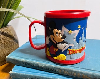 Tazza per bambini Disney Topolino in plastica infrangibile, souvenir Disneyland, classico cartone animato, Minnie, stelle, regalo di compleanno, baby shower, cucina sicura