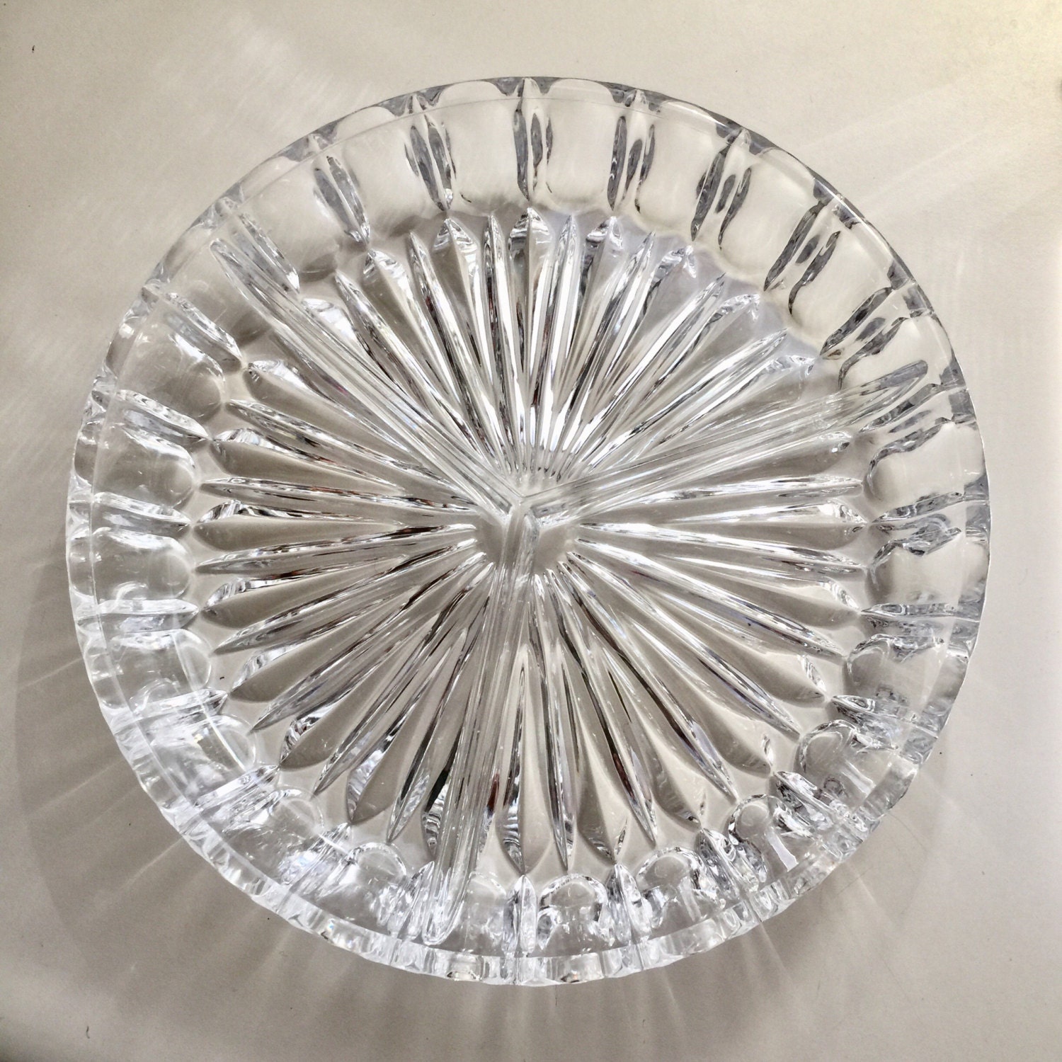 Crystal Condiment Dish Relish Cheese Tray Sectional Round Etsy