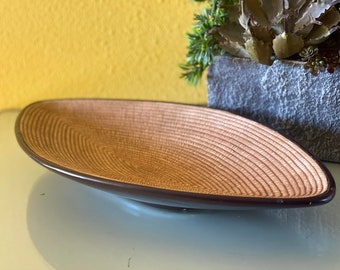 Vassoio ovale irregolare in legno, per snack, frutta, dessert e altro ancora decorazione unica della cucina (20 x 28