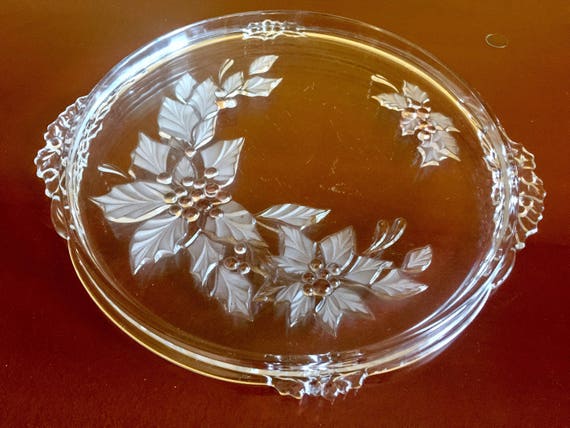 Mikasa glass platter sales