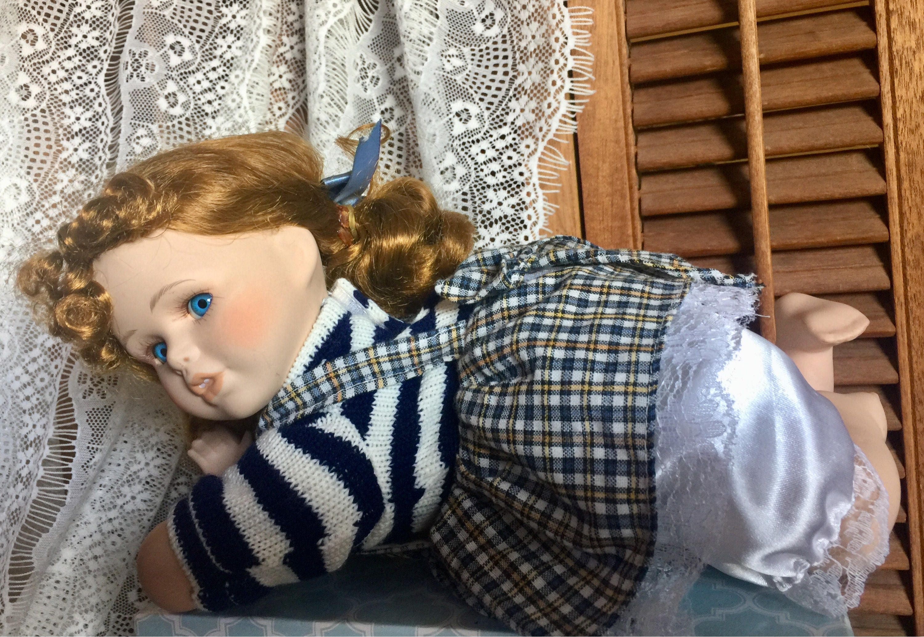 Retro Vintage Red Hair Bisque Doll Porcelain Girl Birthday Etsy Ireland