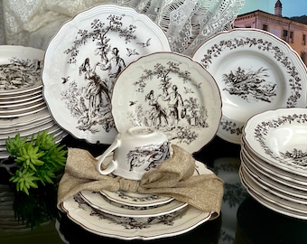 Set di 2 piatti Royal Chelsea Willow Hall London England Piatti