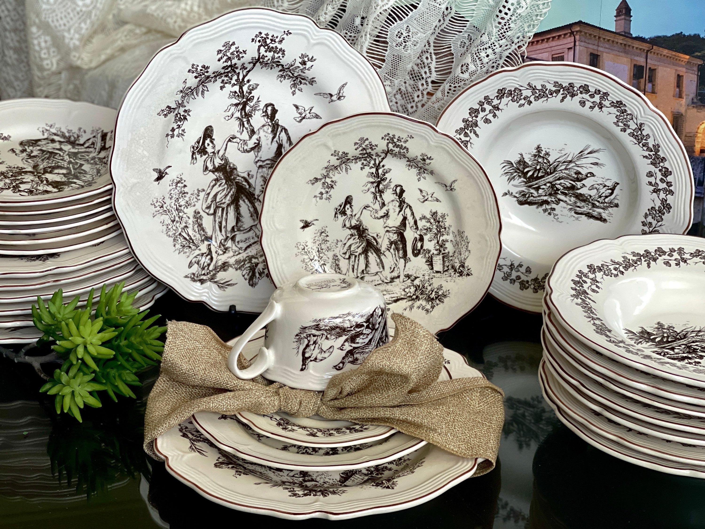 Black and white sale dishes for sale