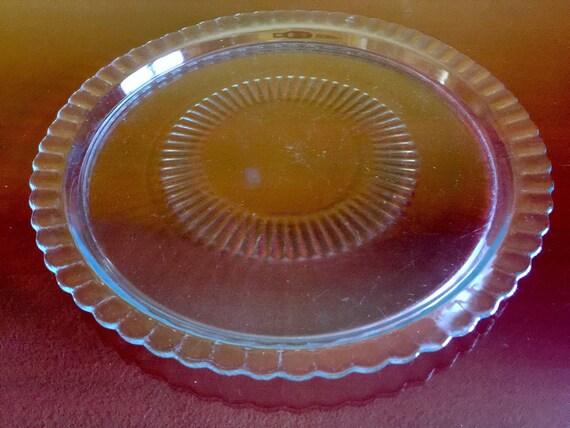 Round Clear Glass Platter Large Appetizer Cake Serving Fruit | Etsy