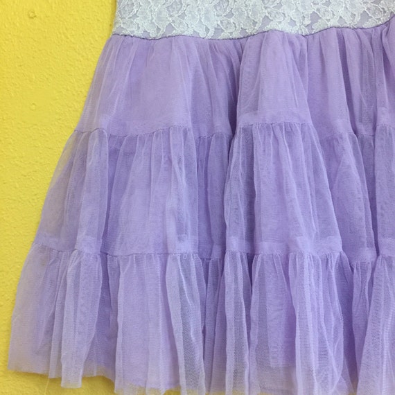 French Lavender Mesh Lace Girl Dress Tutu Formal … - image 3