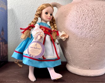 Bambole Effanbee Miss Holland Costume olandese Folklore tradizionale Etnico Paesi Bassi Anni '70 Giocattolo da collezione Trecce bionde Ragazza Regalo Zoccoli Danesi