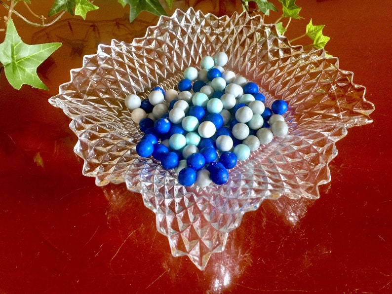 Pressed Glass Ruffled Bowl or Candy Dish