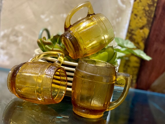 樽ビールジョッキ アンバーショットグラス ミニチュアセット スタイン 