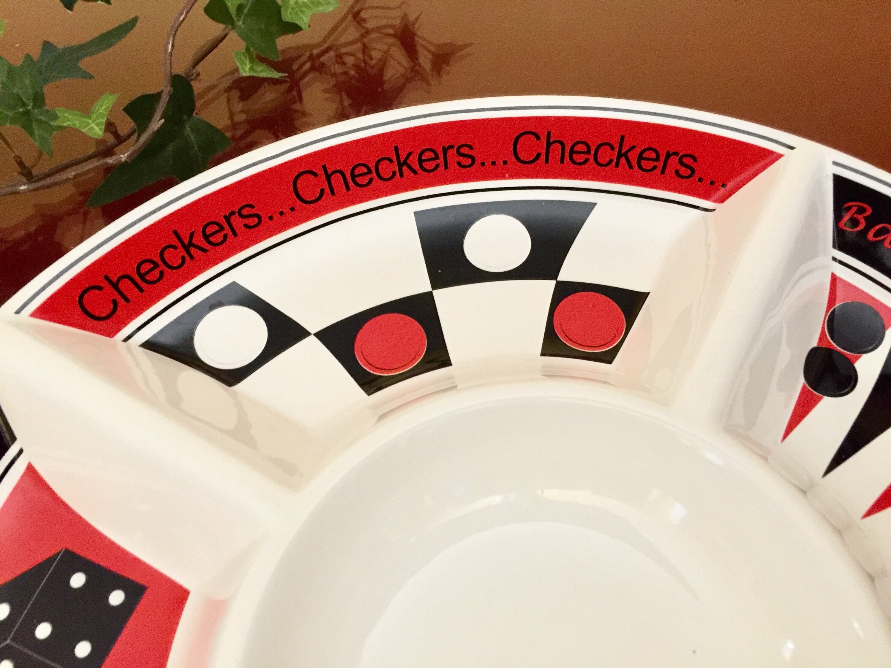 Casino Club Chip and Dip Tray Checkers Backgammon Tic Tac Toe Etsy