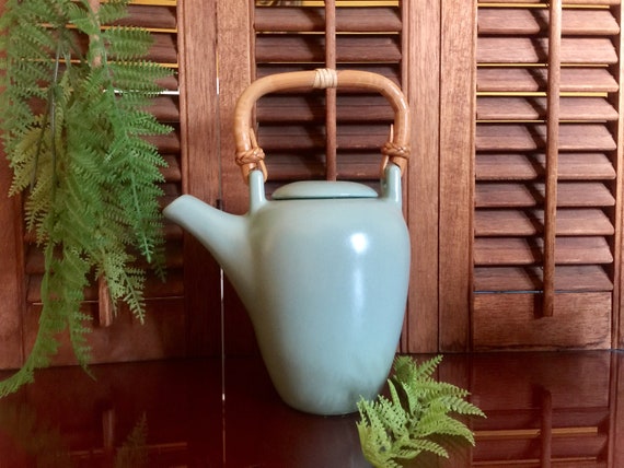 Bambus Griff Grn Teekanne Asiatisch Keramik Retro Kaffee Servierplatte  Japanisch Kche Dekor Brautparty Art Deco Midcentury Modern Steinzeug -  Etsy sterreich
