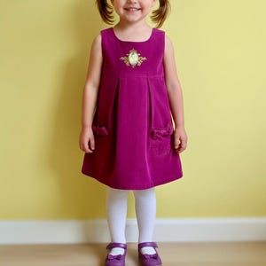 Disney Princess Jumper Pink Magenta Velvet Dress Cinderella Belle Aurora  Toddler Girl 4 Year Cotton Bow Pockets Birthday Party 1990s Outfit - Etsy