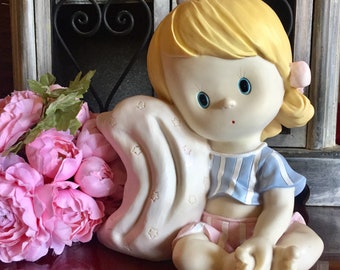 Estatua de muñeca bebé, centro de mesa grande, adorno para tarta de ojos grandes, decoración para ducha, habitación infantil, guardería, fiesta en la iglesia, bautizo de niño y niña, cesta de regalo para recién nacido