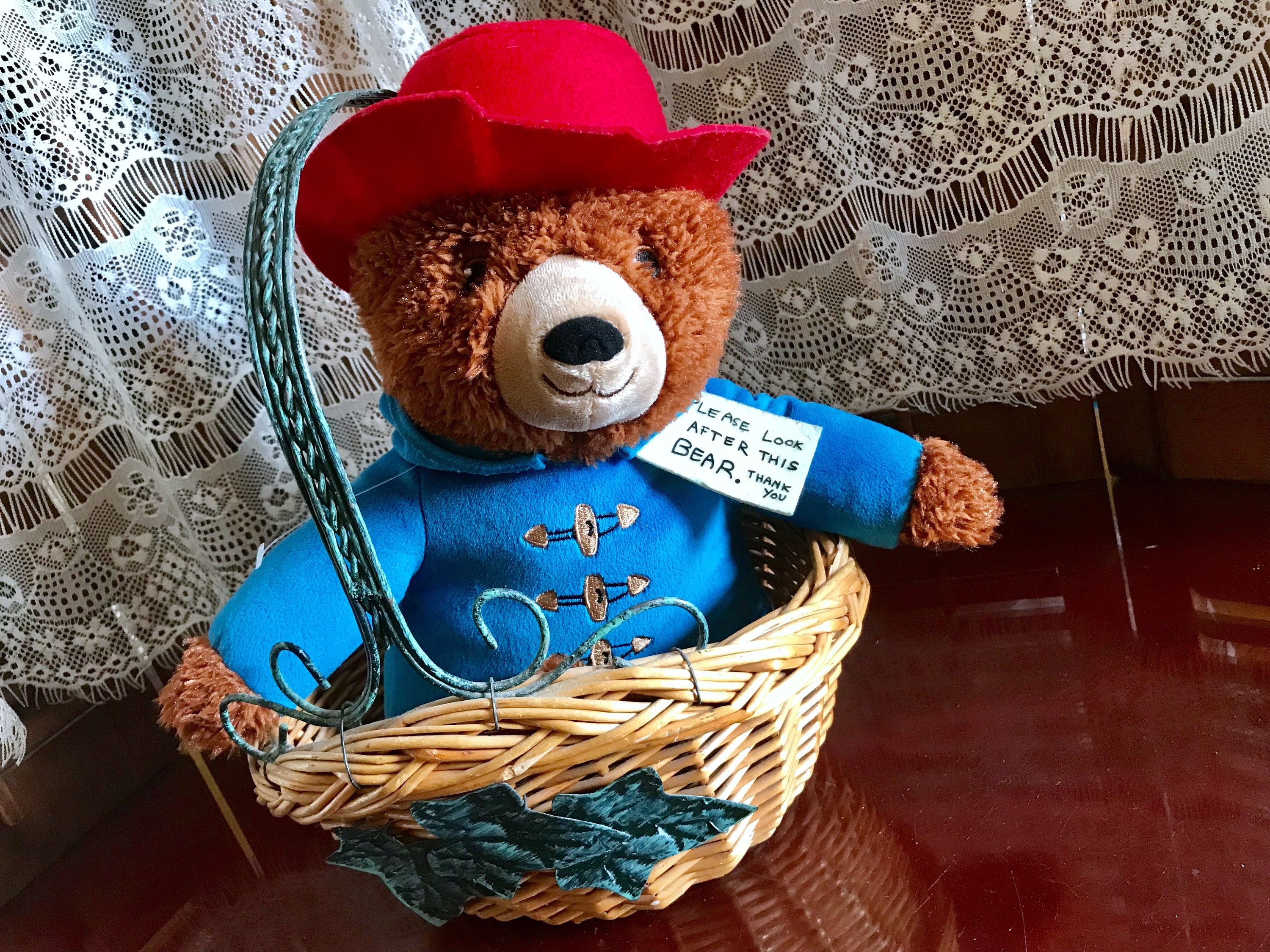 Paddington Bear Plush Toy Stuffed Animal Doll Felt Fabric Teddy