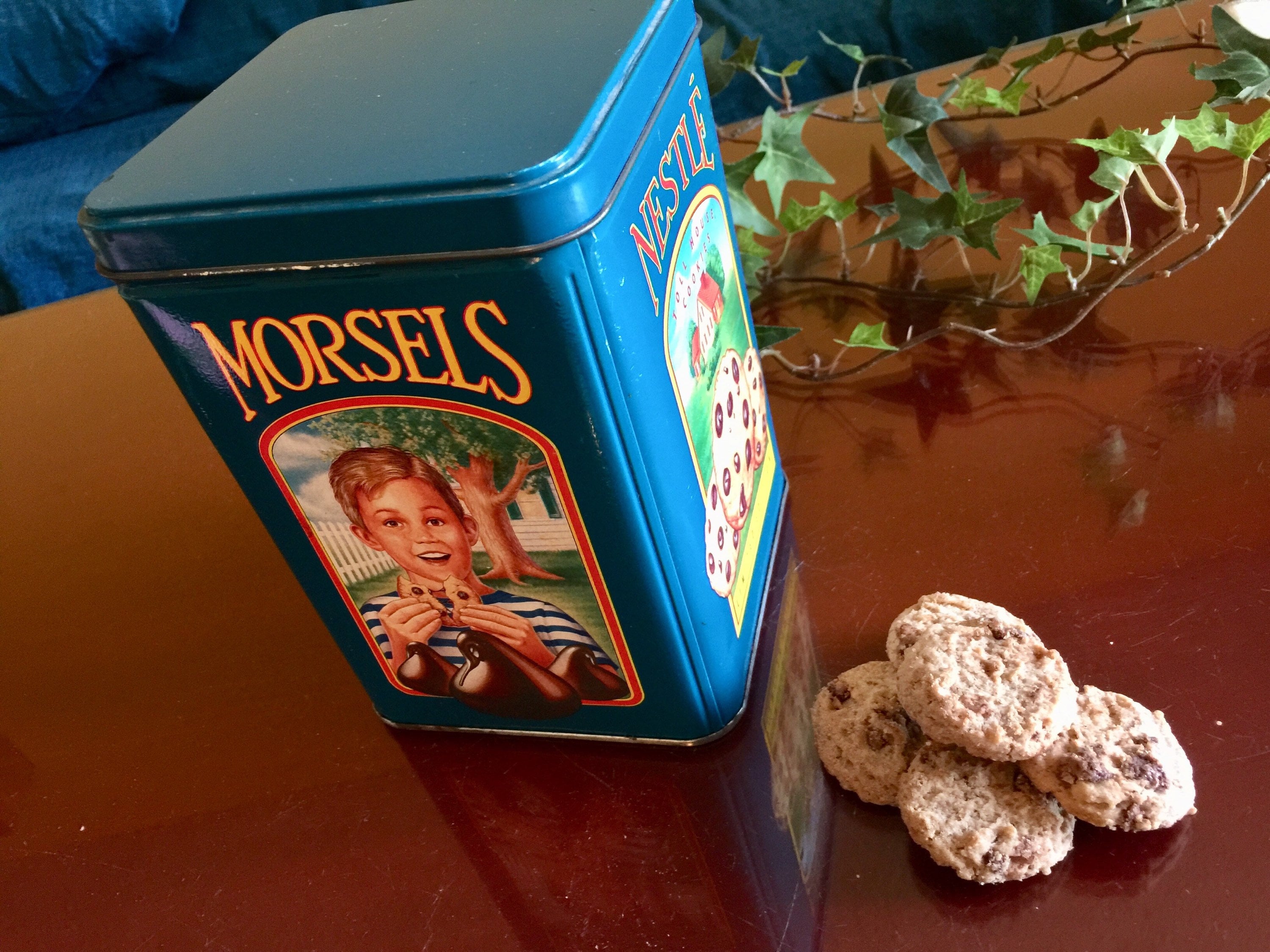Nestle Toll House Vintage Tin Storage Box Collectible Old Fashion
