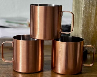 Taza de metal de cobre, jarra de cerveza de acero inoxidable, taza para bebidas frías del Mule Country Club, vaso para bebidas frías, bar, taberna, cocina, traje renacentista, taza industrial