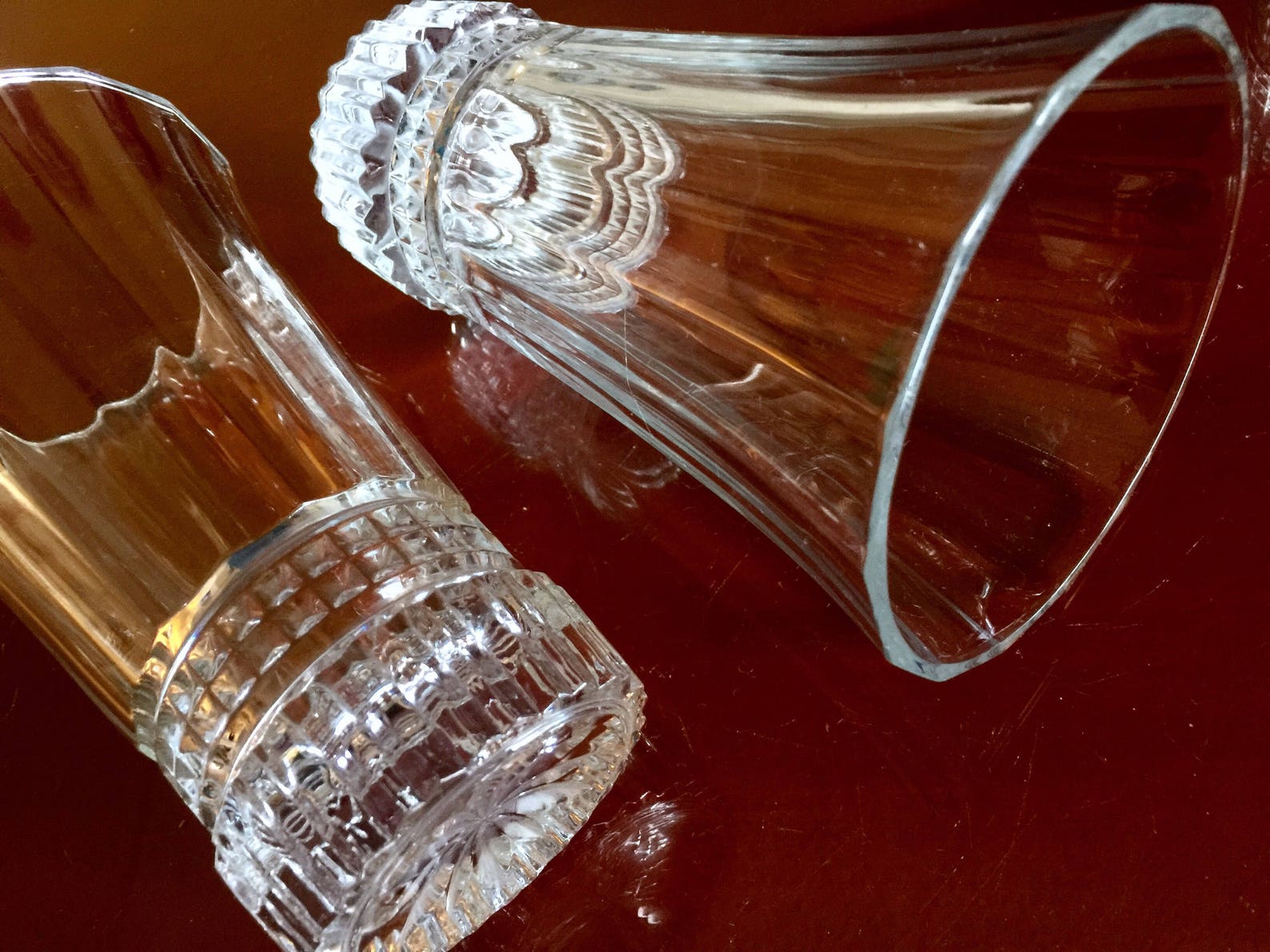 Faceted Crystal Wine Tumbler