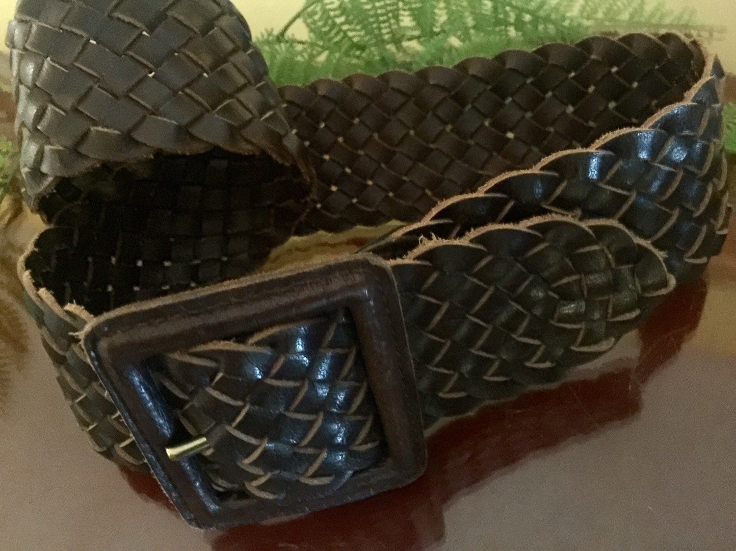 Linea Pelle Hand Made Braided Leather Belt Western Country Bohemian Festival Y2K Lina Pelle Women main image 4
