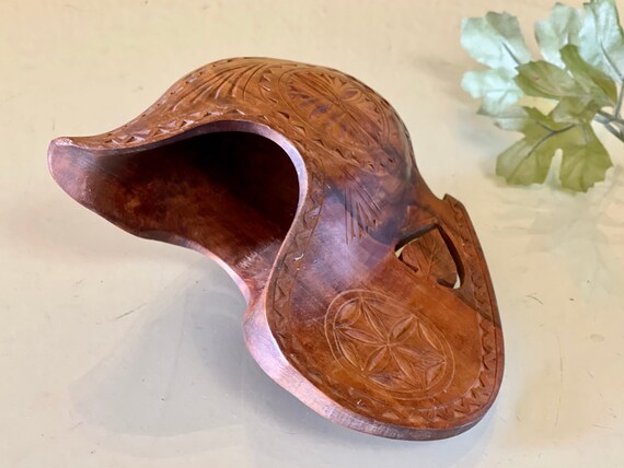 Yugoslavian Shepherds Wedding Cup Wooden Carved Folk Art Slavic