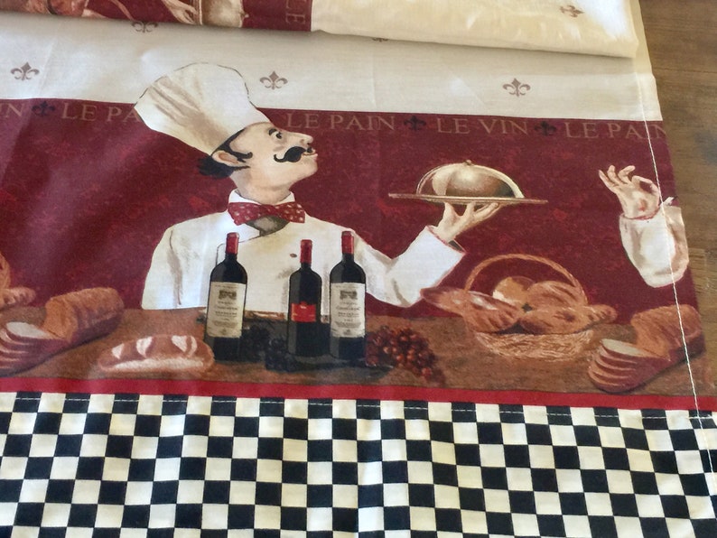 French Fat Chef Kitchen Curtains Fabric Window Fleur De Lis Checd Country Cottage Italian Cafe Restaurant Diner Table Cover Wine Serving Treatments Home Living Deshpandefoundationindia Org French Fat Chef Kitchen Curtains Fabric, Fat Chef Curtains