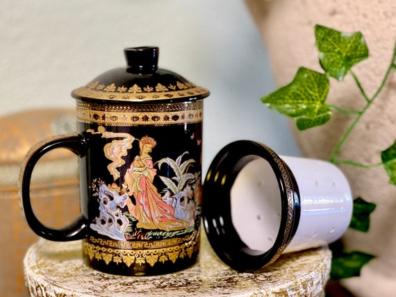 Kaffeetasse Glasbecher Tee für einen Teebecher Mit Teesieb Und Deckel