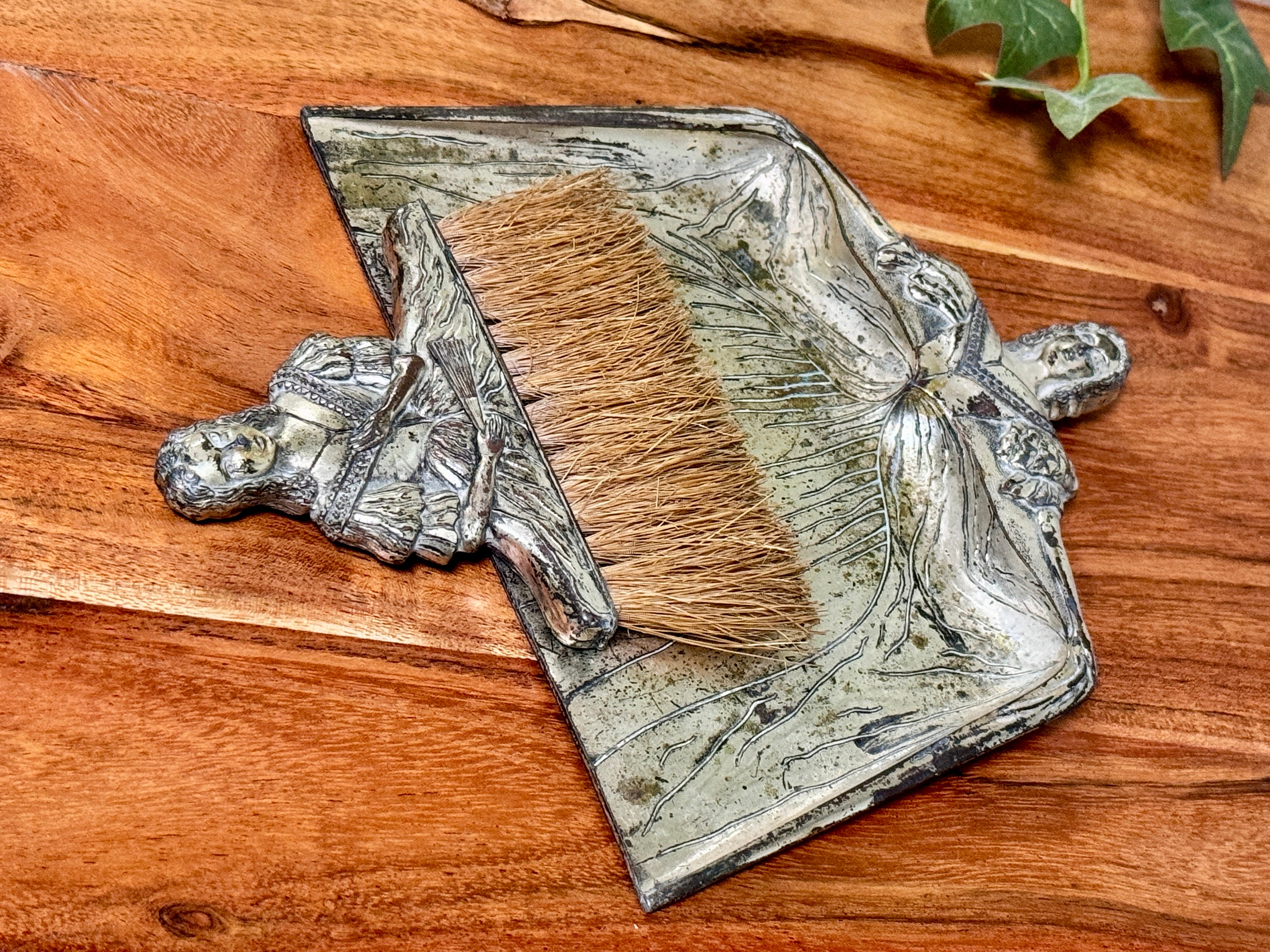 パンくずブラシパン アンティーク シルバーメッキ サイレント バトラー