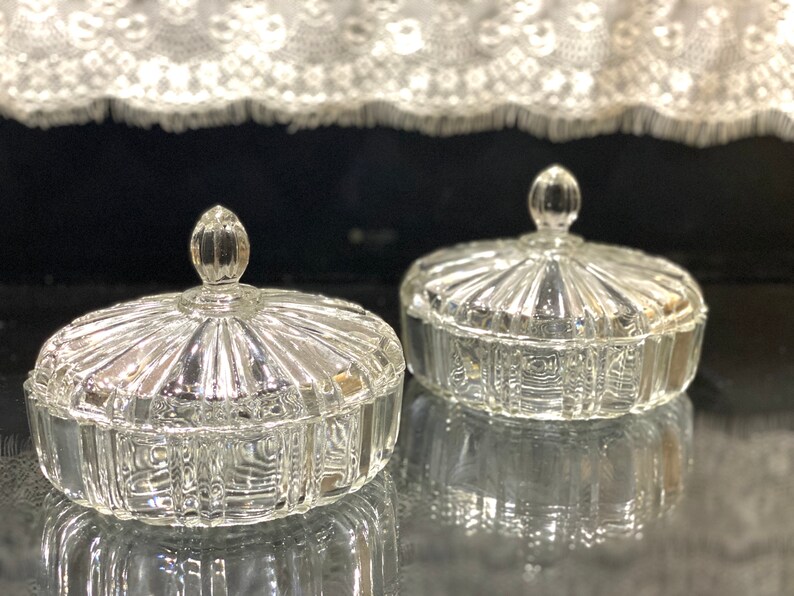 large crystal jar with lid