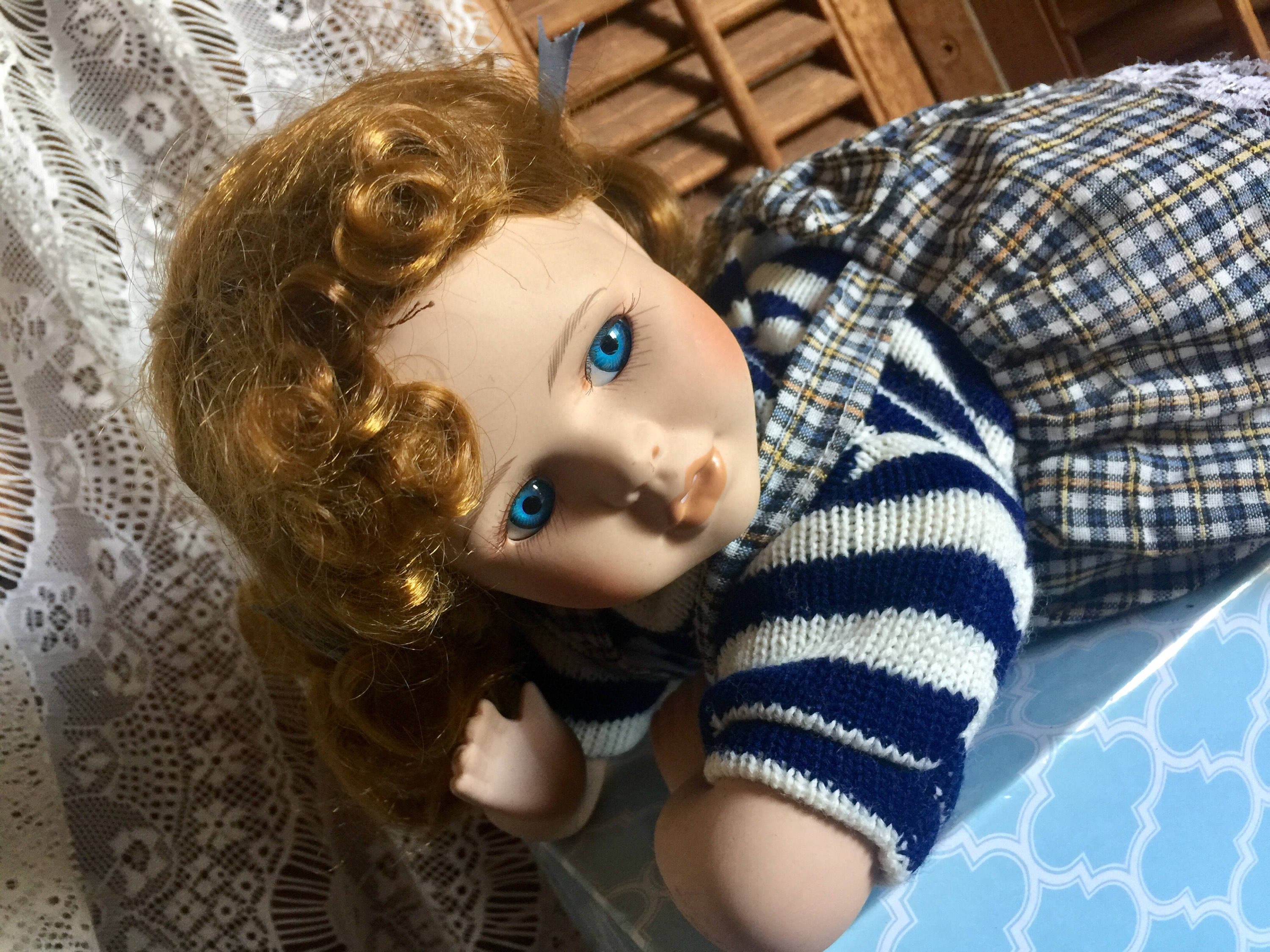 Retro Vintage Red Hair Bisque Doll Porcelain Girl Birthday Etsy Ireland