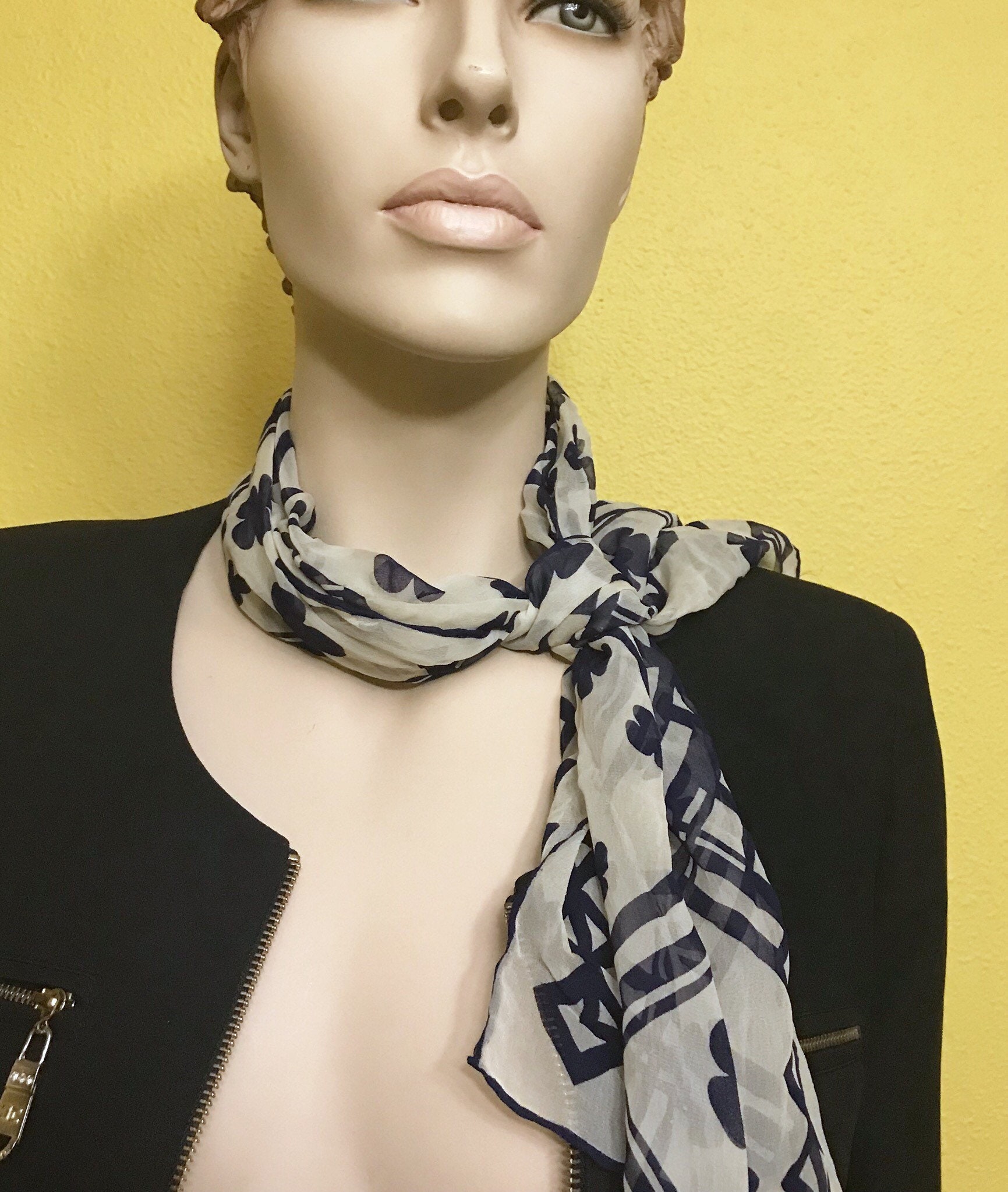 Four Leaf Clover Silky Scarf ? Buy Aeenioy 2 Pieces Scarf, Green Flowers and Four-Leaf  main image 2