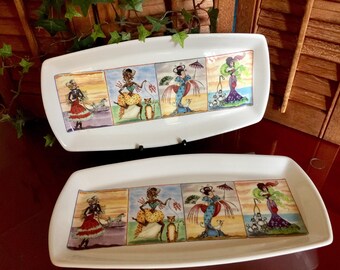 Cosmo Girls Italy Serving Tray Vanity Ceramic Asia America Europe Cheese Plate Bridal Gift Unity Jewelry Dish Holder Birthday Party Fashion