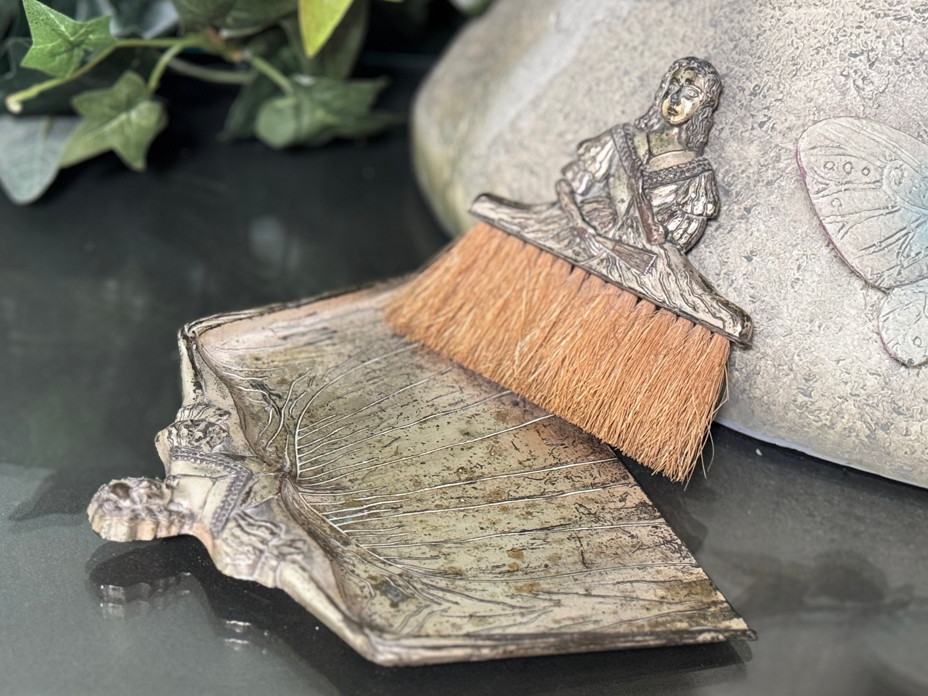 パンくずブラシパン アンティーク シルバーメッキ サイレント バトラー