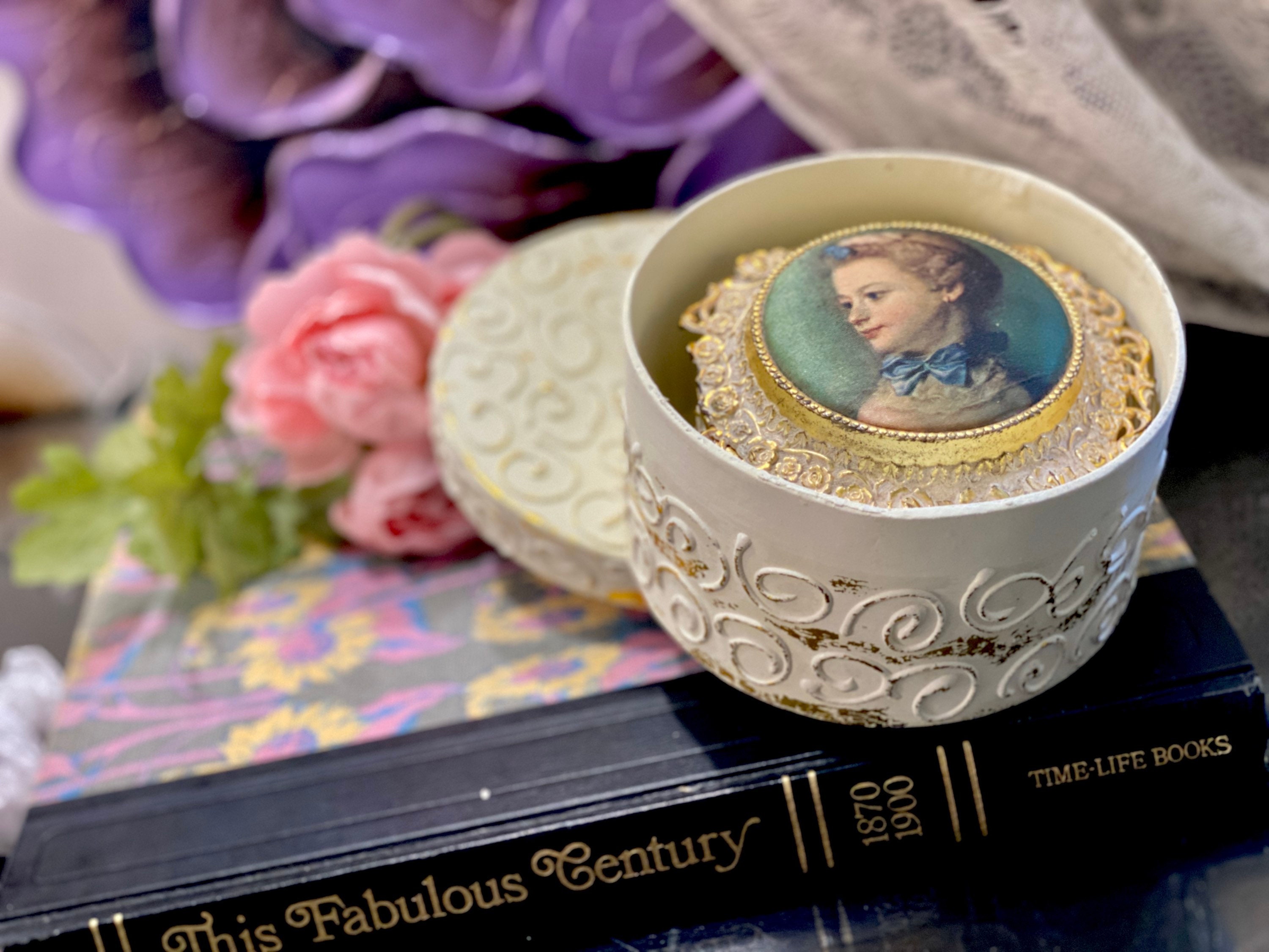 18th Century Art Jewelry Box French Jar Vanity Decor Victorian