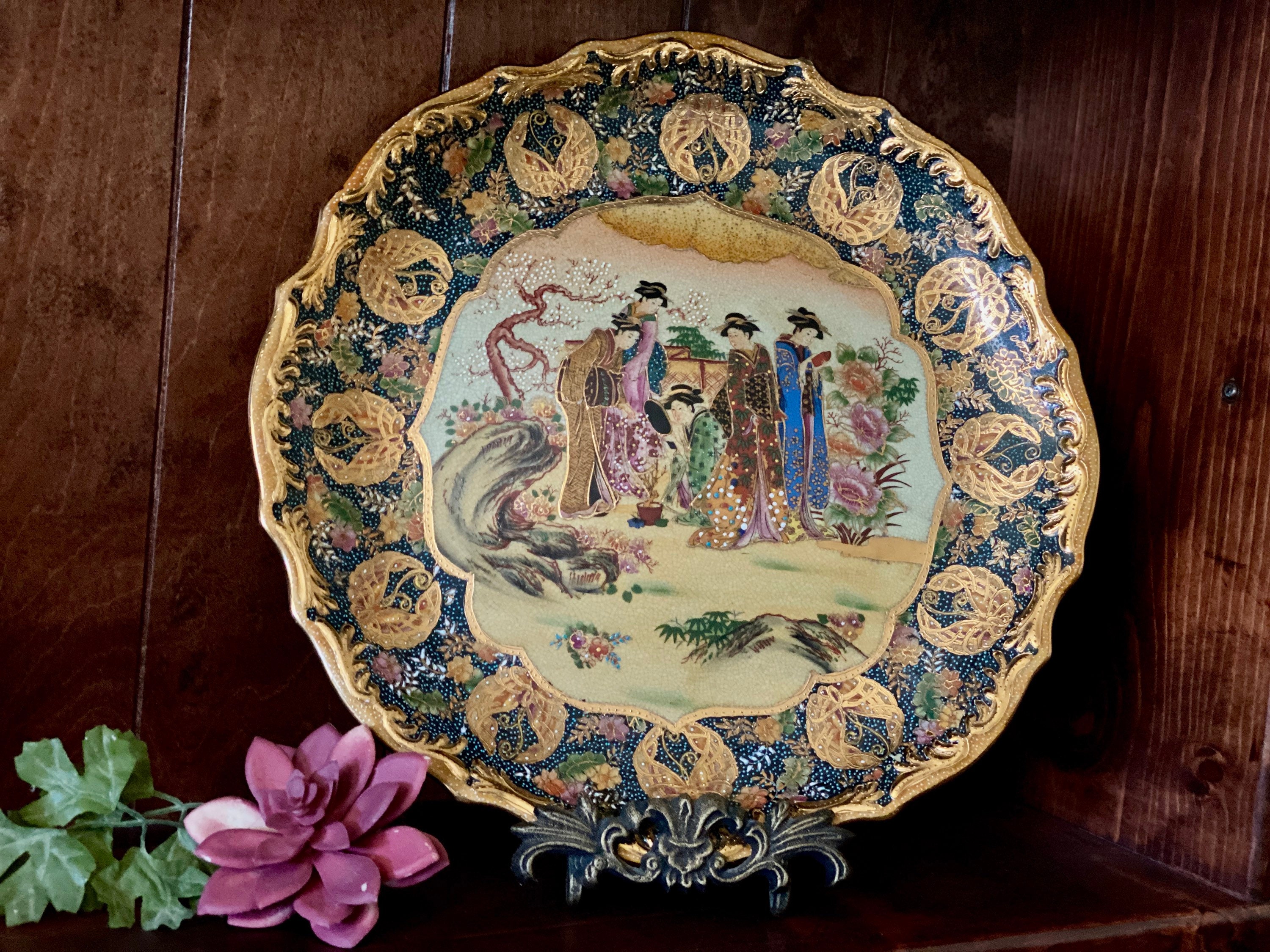 Art & Collectibles Moriage Spectacular ROYAL SATSUMA Hand Painted