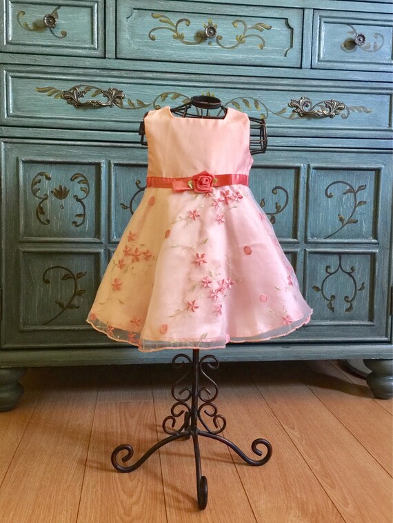 [Mud Pie] Pink Blossom Gown - Newborn