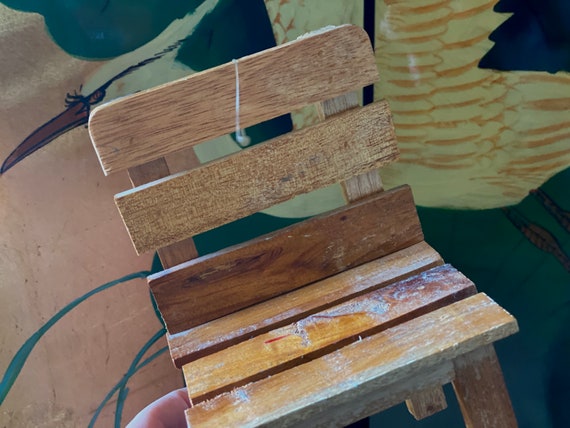 Didiseaon Sedia Da Spiaggia in Miniatura Artificiale Modello Di Micro Paesaggio Da Tavolo Decorazione Sedia Da Spiaggia in Stile