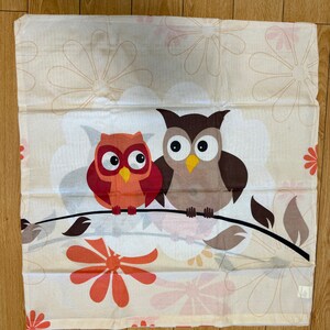 Niños Ropa de cama Sábana Funda de almohada Búhos Algodón Mezclado Niño Niña Tela retro Pájaros Personaje de dibujos animados Marrón Naranja Vintage Baby Shower Regalo