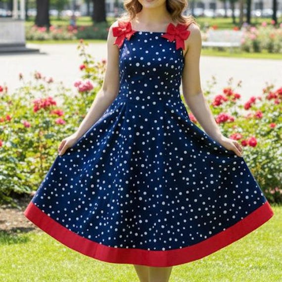 nautical evening dress Nautical Cotton Smocked Tiered Maxi Dress – hudifgf main image 1