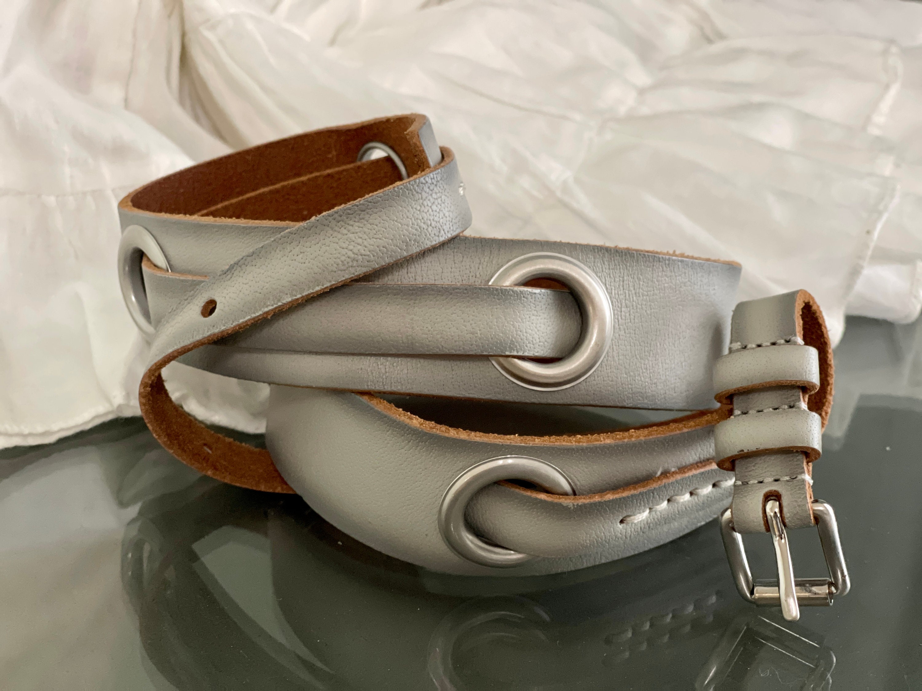 BCBG Belt Bundle Leather belt Bcbg Max Azria Black size M International in  main image 4