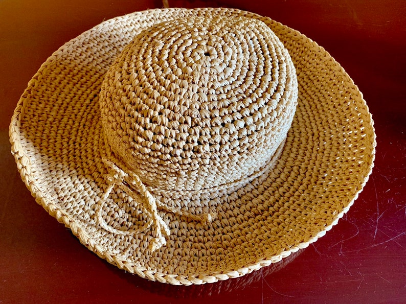Scala Italian Straw Hat Natural Fiber Straw Womens Rolled Brim | Etsy