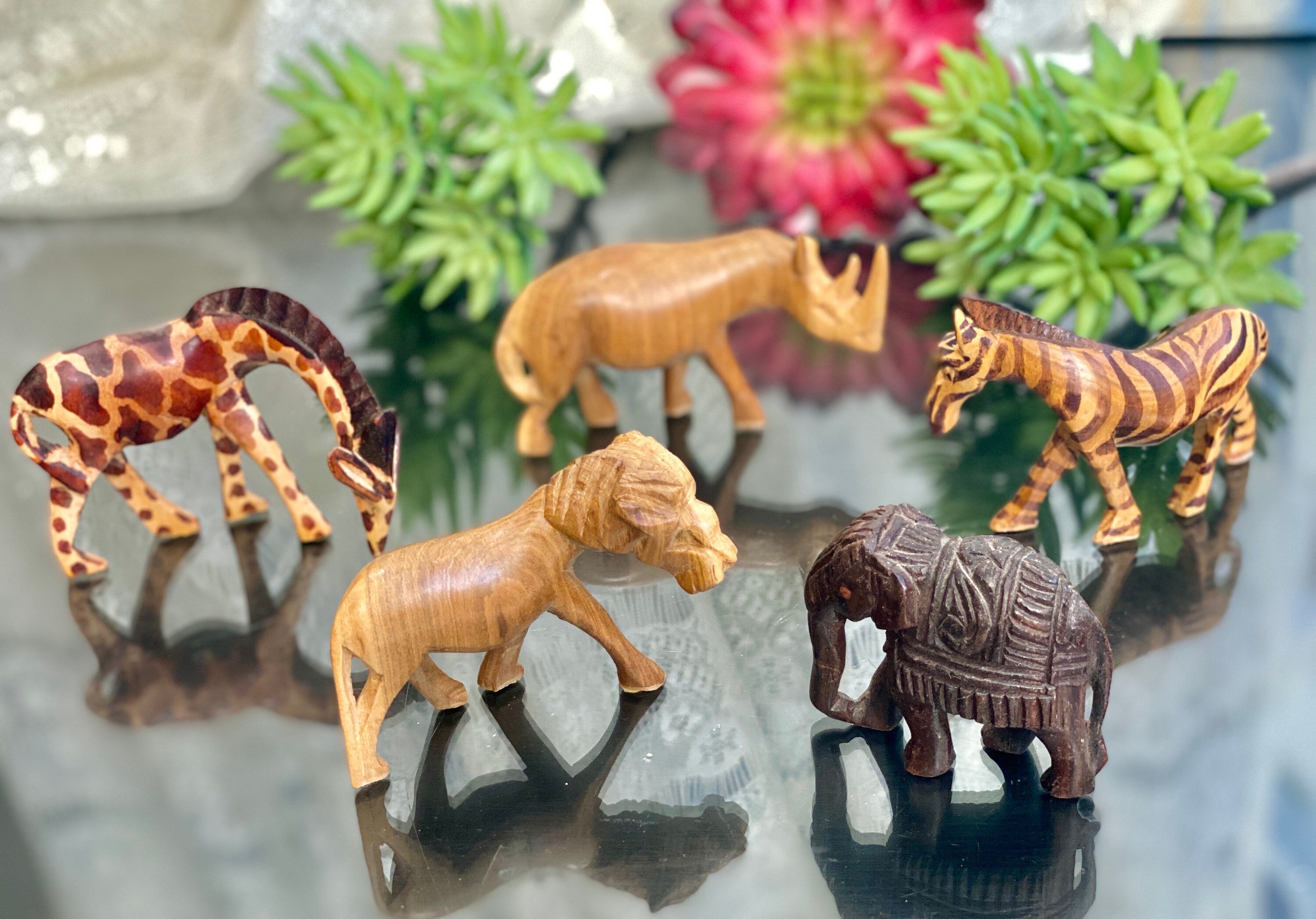 12 Pieces MINI 3D Plastic Zoo Safari Forest Educational Animals Figures  -3cm Wild Animals: Buy Online at Best Price in UAE 
