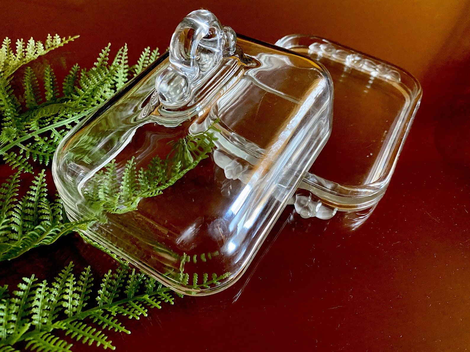 Mikasa Crystal Butter Dish Large Frosted Rosebud Lidded Etsy