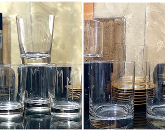 Whiskey Clear Glass Rocks Tumbler Set Drinking Glasses Bar Decor Alcohol Drinkware Mixed Cocktail Party Beverage Serving Wedding Gift Groom