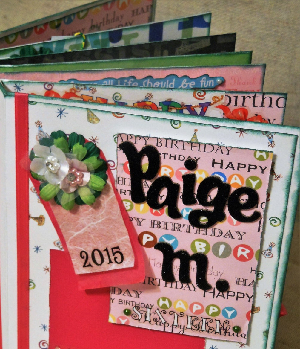 Personalized Gift Made to Order Gift Idea Scrapbook Mini Album Birthday