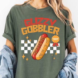 Comfort Colors Shirt Glizzy Gobbler Shirt Funny Hot Dog Shirt Funny Gag Gift Hilarious Foodie Tee with Retro Style Perfect for Hot Dog Fans