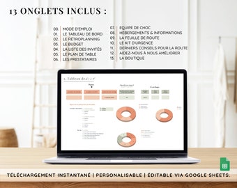 Wedding planner | Digital wedding organization tool | Digital Wedding Planner | My pocket wedding planner | Google sheet