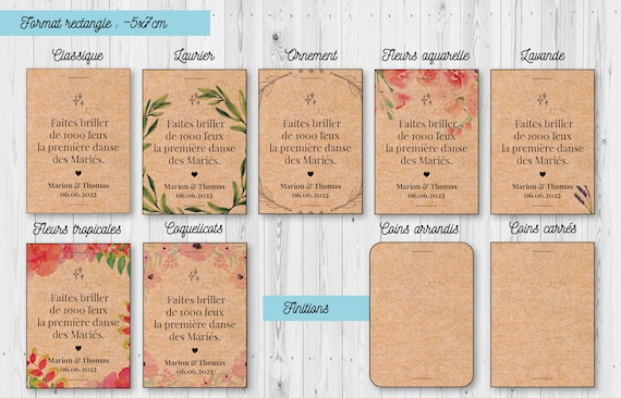 Lot De 100 Étiquettes Pour Bougies Magiques Mariage - Pochettes Kraft Avec Bande Allumette - Idéal Fêtes, Anniversaires Et Graduations