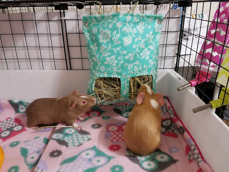 Rabbit Hay Sack Chinchilla Hay Bag Fabric Hay Bag Guinea Pig Hay Bag Hanging Hay Feeder