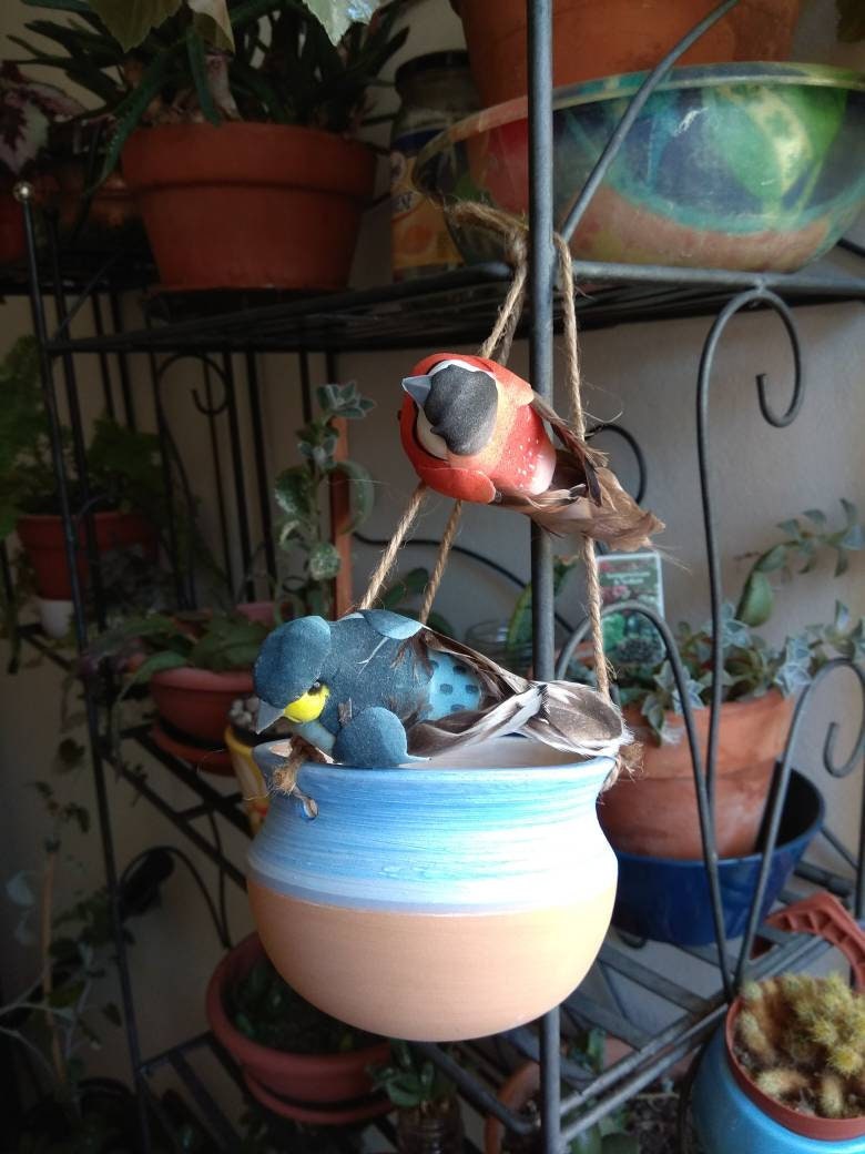 It is a small vase to hang 7.5 Diam Tall cm To be used as aflower holder or as a bird feeder. 10 made at the lathe It is a small vase to hang 7.5 Diam Tall cm To be used as aflower holder or as a bird feeder. 10 made at the lathe